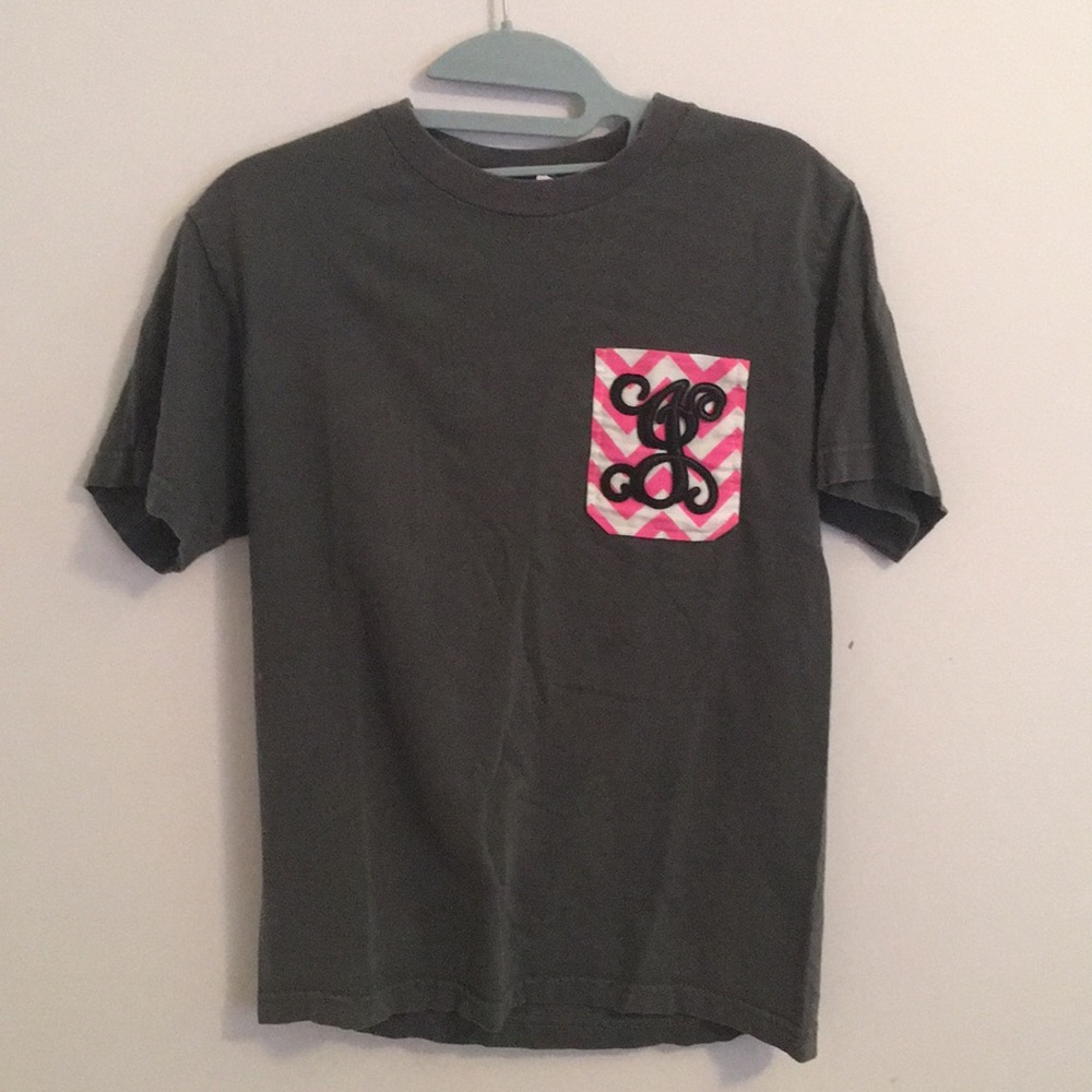 Charcoal Shirt w/ Chevron Pocket